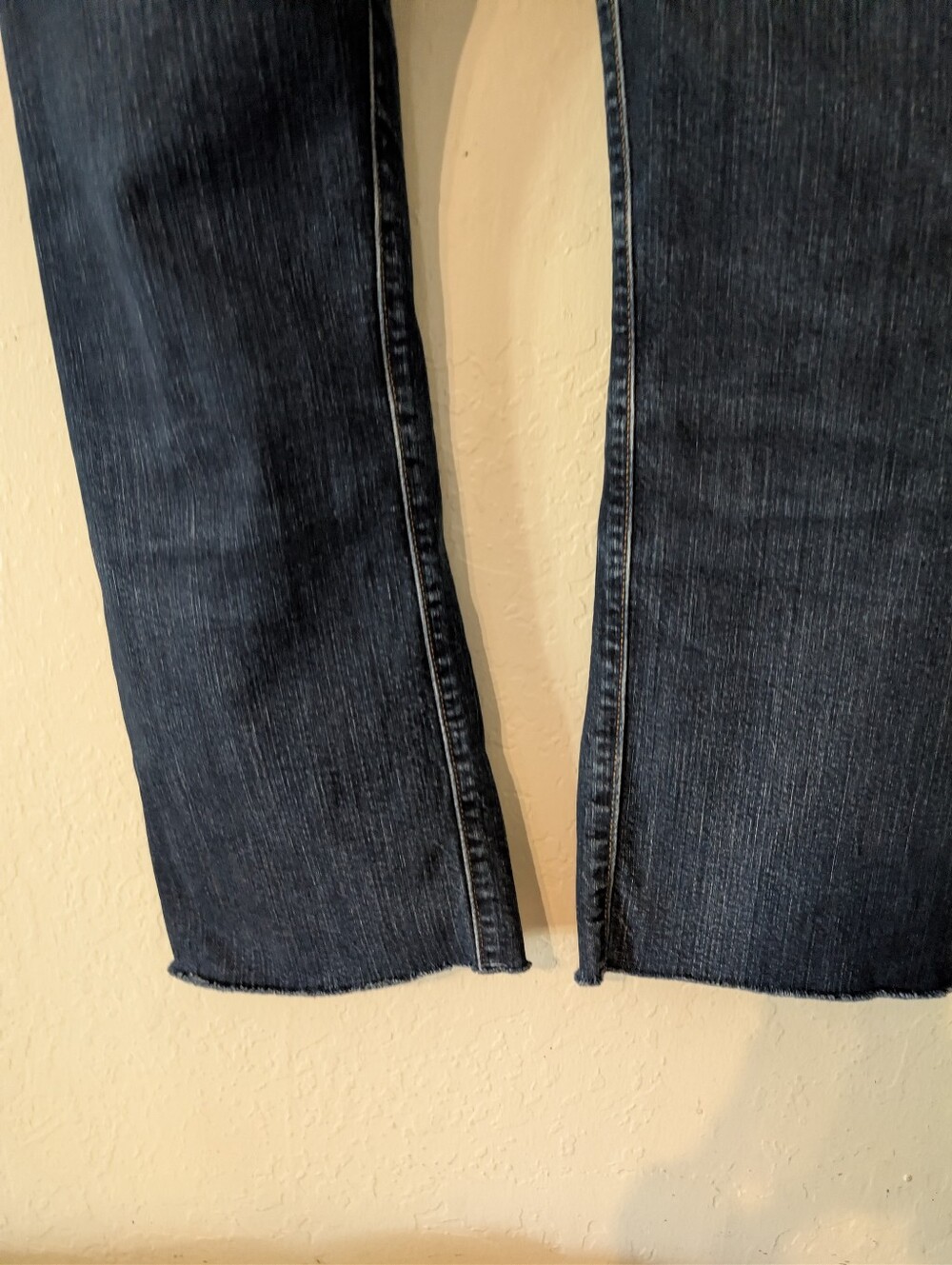 Re/Done 501 Levi's Buttonfly Staightl Dark Indigo Denim Jeans with White Patch - Picture 9 of 16